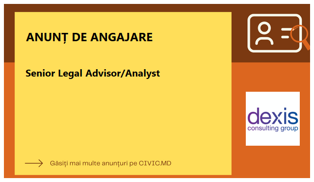 Senior Legal Advisor/Analyst