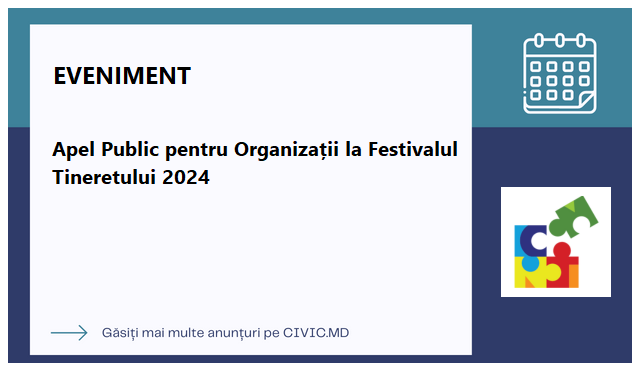 Apel Public pentru Organizații la Festivalul Tineretului 2024