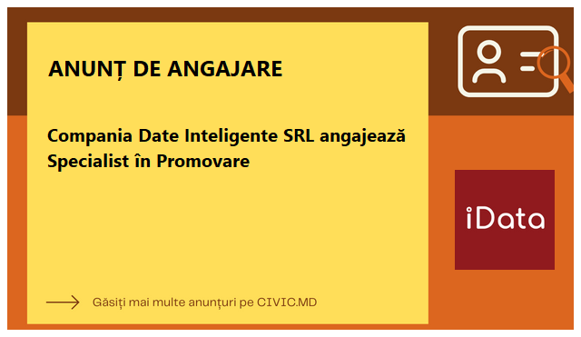 Compania Date Inteligente SRL angajează Specialist în Promovare