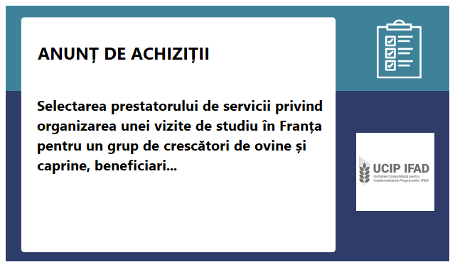Unitatea Consolidata pentru Implementarea Proiectelor Fondului International pentru Dezvoltarea Agricola (UCIP-IFAD)