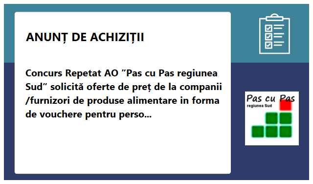 AO ”Pas cu Pas regiunea Sud”