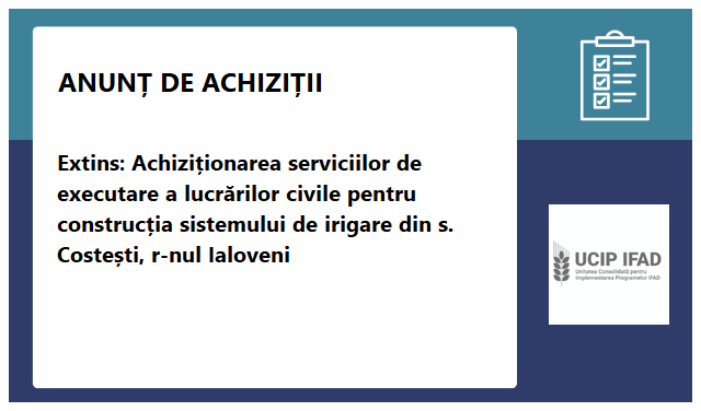 Unitatea Consolidata pentru Implementarea Proiectelor Fondului International pentru Dezvoltarea Agricola (UCIP-IFAD)