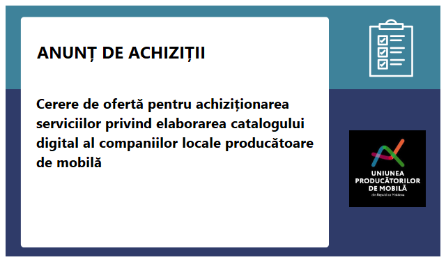 Uniunea Producătorilor de Mobilă din Moldova Uniunea Producătorilor de Mobilă din Moldova