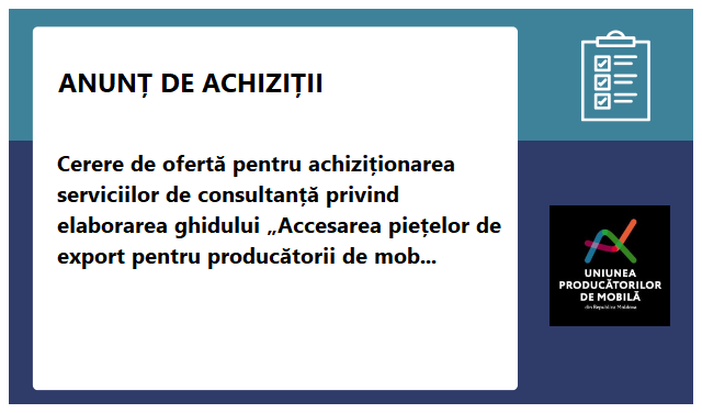 Uniunea Producătorilor de Mobilă din Moldova Uniunea Producătorilor de Mobilă din Moldova