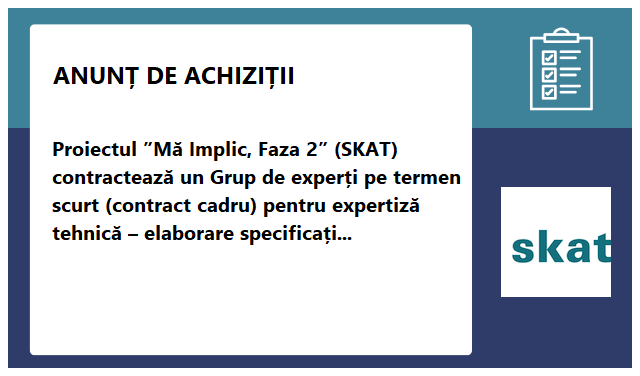 Centrul Moldo-Elvețian pentru Cooperare SKAT Centrul Moldo-Elvețian pentru Cooperare SKAT