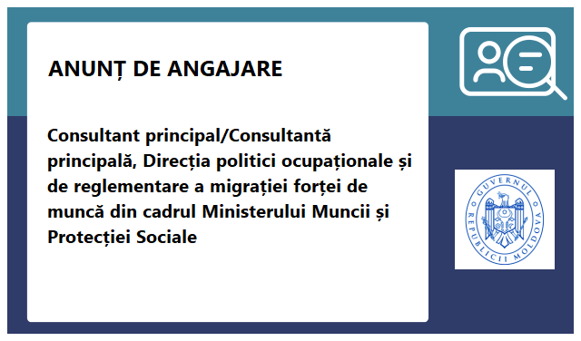 Ministerul Muncii și Protecției Sociale Ministerul Muncii și Protecției Sociale