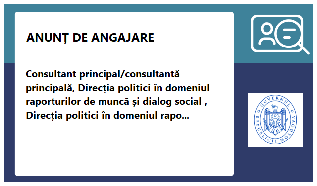 Ministerul Muncii și Protecției Sociale Ministerul Muncii și Protecției Sociale