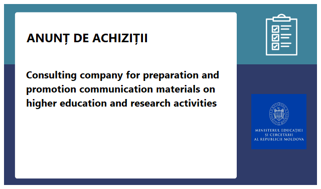 Ministerul Educației și Cercetării Ministerul Educației și Cercetării