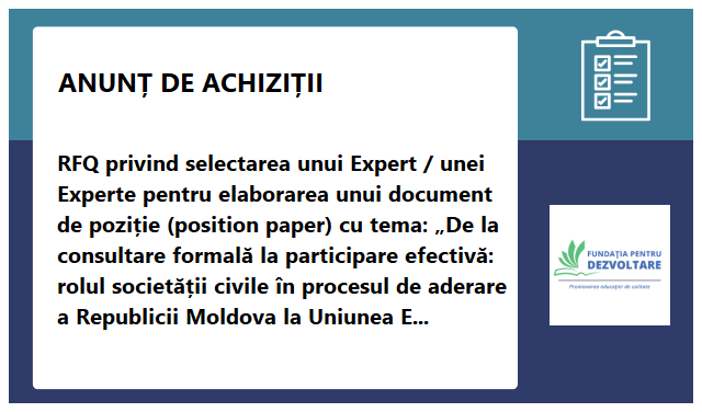 Fundația pentru Dezvoltare Fundația pentru Dezvoltare