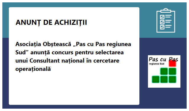 AO ”Pas cu Pas regiunea Sud”