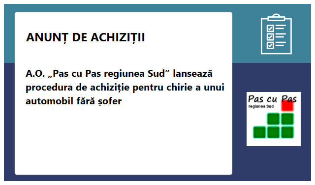 AO ”Pas cu Pas regiunea Sud” AO ”Pas cu Pas regiunea Sud”