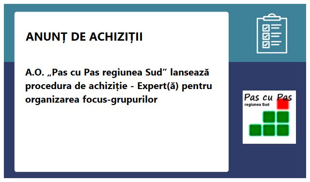 AO ”Pas cu Pas regiunea Sud”