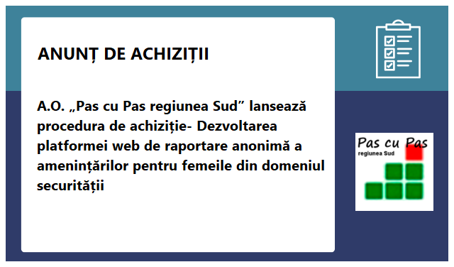 AO ”Pas cu Pas regiunea Sud” AO ”Pas cu Pas regiunea Sud”