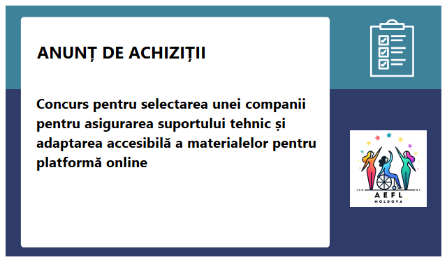 Asociația Antreprenorilor cu Dizabilități din Moldova (AEFL) Asociația Antreprenorilor cu Dizabilități din Moldova (AEFL)