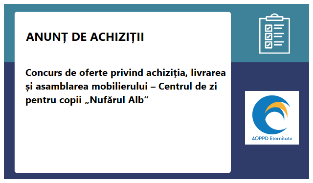 A.O. Asociația părinților persoanelor cu dizabilități ”Eternitate” A.O. Asociația părinților persoanelor cu dizabilități ”Eternitate”