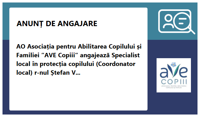 Asociaţia pentru Abilitarea Copilului şi Familiei AVE Copiii
