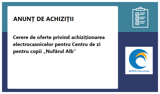 A.O. Asociația părinților persoanelor cu dizabilități ”Eternitate” A.O. Asociația părinților persoanelor cu dizabilități ”Eternitate”