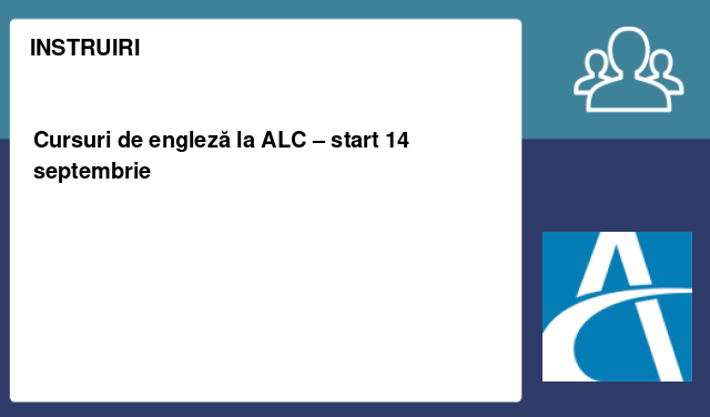 Cursuri de engleză la ALC – start 14 septembrie