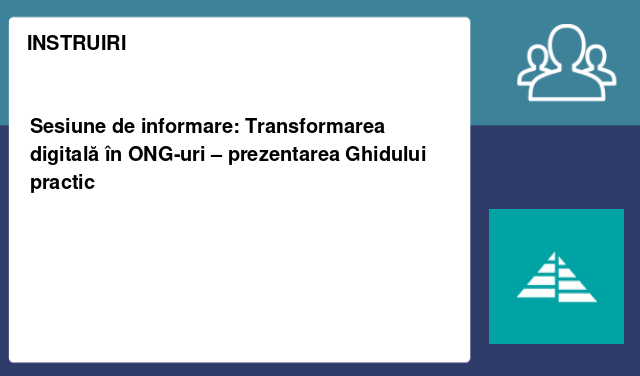 Sesiune de informare: Transformarea digitală în ONG-uri – prezentarea Ghidului practic