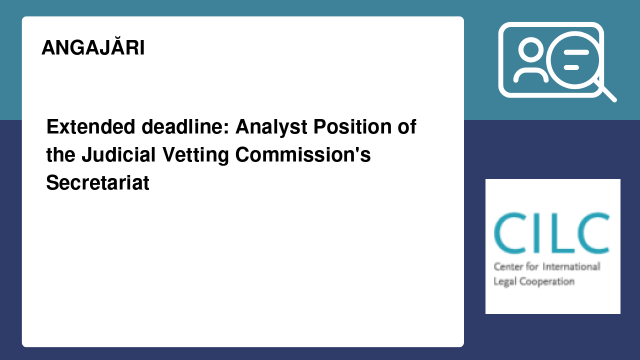 Extended deadline: Analyst Position of the Judicial Vetting Commission's Secretariat