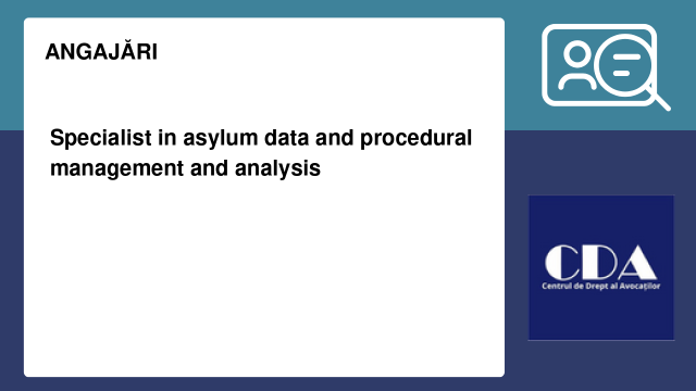 Specialist in asylum data and procedural management and analysis