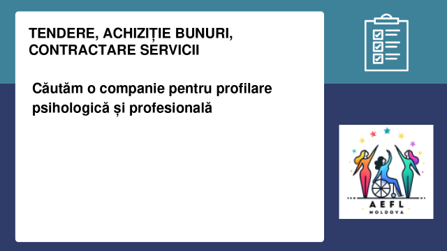 Căutăm o companie pentru profilare psihologică și profesională