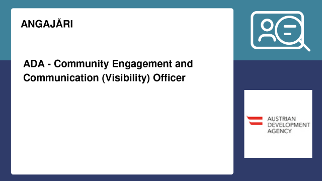 ADA - Community Engagement and Communication (Visibility) Officer