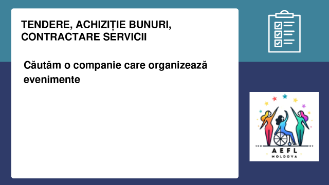 Căutăm o companie care organizează evenimente