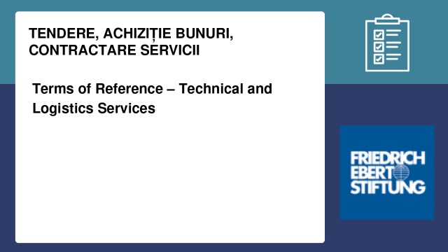 Terms of Reference – Technical and Logistics Services