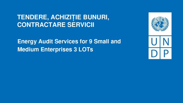 Energy Audit Services for 9 Small and Medium Enterprises 3 LOTs