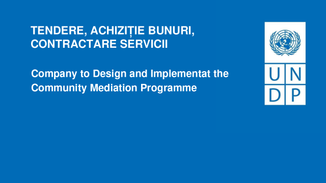 Company to Design and Implementat the Community Mediation Programme
