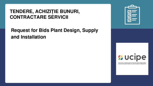 Request for Bids Plant Design, Supply and Installation