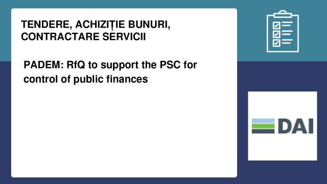 PADEM: RfQ to support the PSC for control of public finances