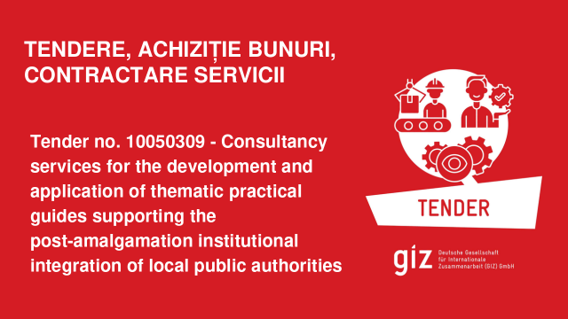 Tender no. 10050309 - Consultancy services for the development and application of thematic practical guides supporting the post-amalgamation institutional integration of local public authorities