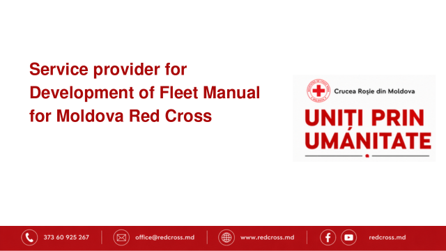 Service provider for Development of Fleet Manual for Moldova Red Cross