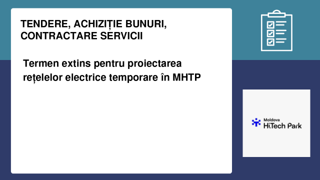Termen extins pentru proiectarea rețelelor electrice temporare în MHTP Termen extins pentru proiectarea rețelelor electrice temporare în MHTP