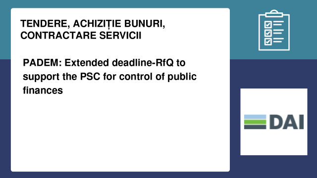 PADEM: Extended deadline-RfQ to support the PSC for control of public finances