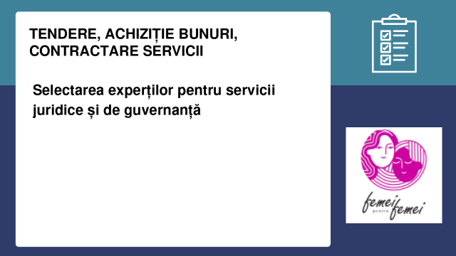 Selectarea experților pentru servicii juridice și de guvernanță Selectarea experților pentru servicii juridice și de guvernanță