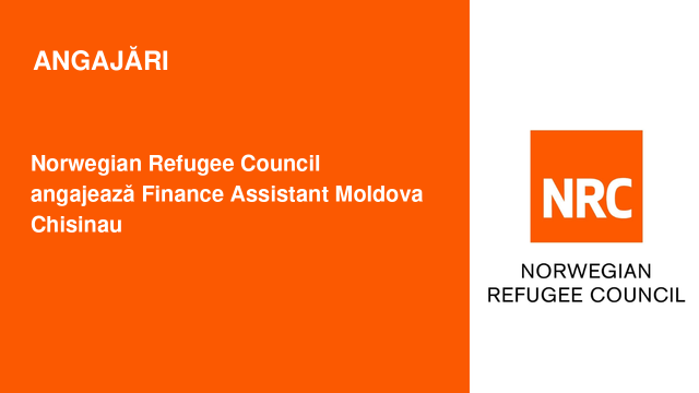 Norwegian Refugee Council angajează Finance Assistant Moldova Chisinau
