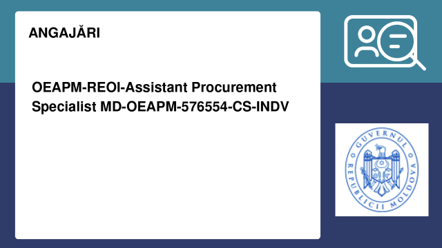 OEAPM-REOI-Assistant Procurement Specialist MD-OEAPM-576554-CS-INDV