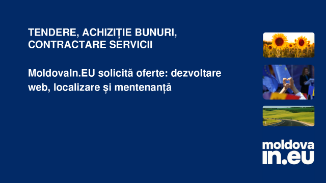 MoldovaIn.EU solicită oferte: dezvoltare web, localizare și mentenanță