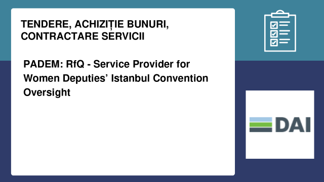 PADEM: RfQ - Service Provider for Women Deputies’ Istanbul Convention Oversight