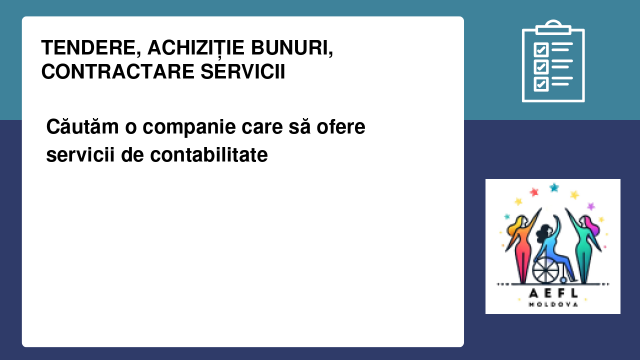 Căutăm o companie care să ofere servicii de contabilitate Căutăm o companie care să ofere servicii de contabilitate