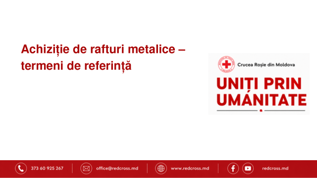 Achiziție de rafturi metalice – termeni de referință Achiziție de rafturi metalice – termeni de referință