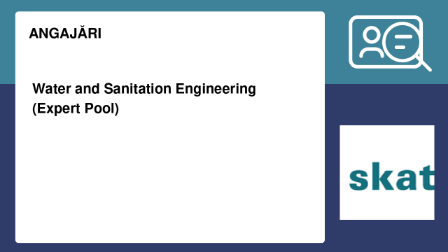 Water and Sanitation Engineering (Expert Pool)
