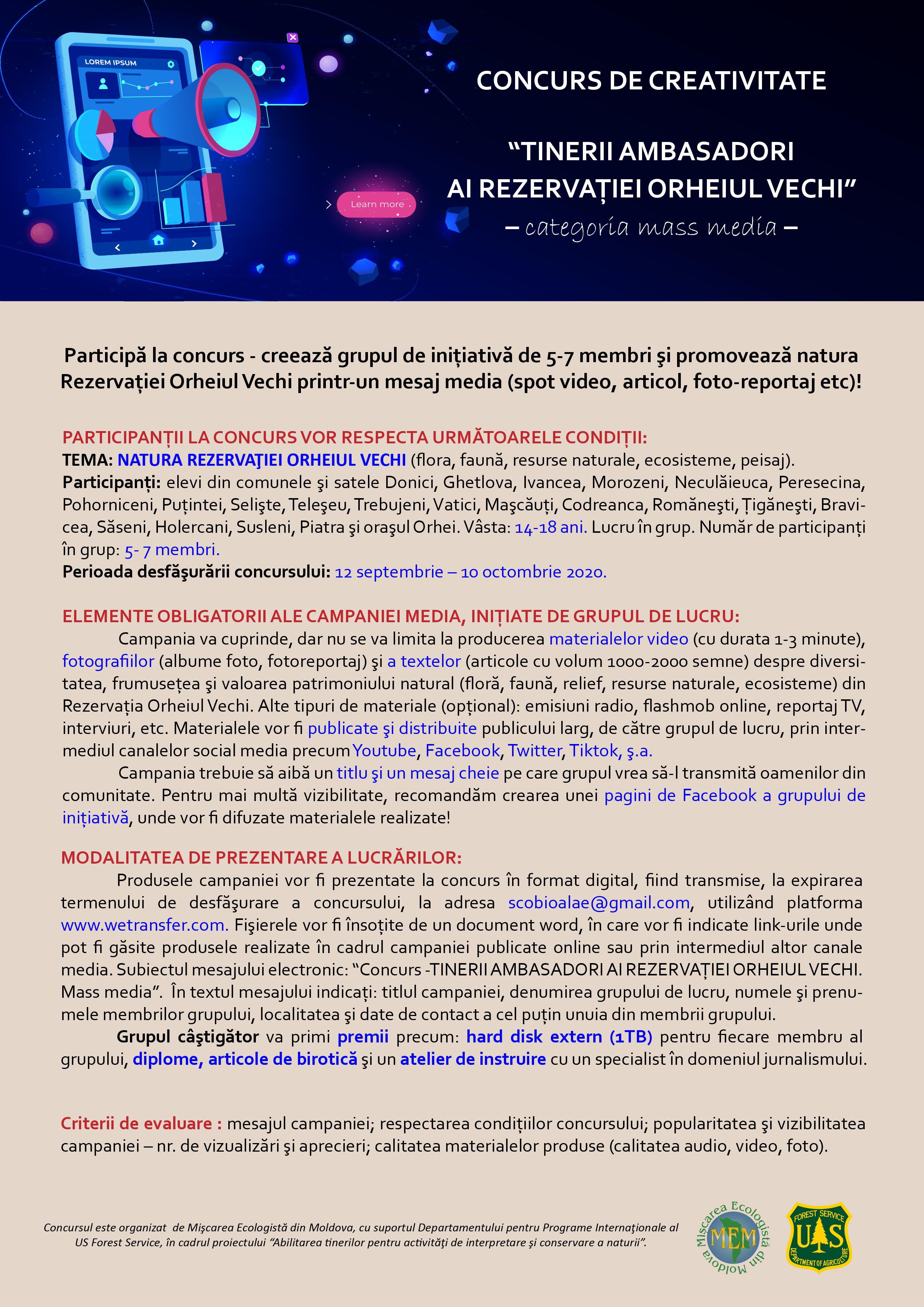 Concurs media conditii