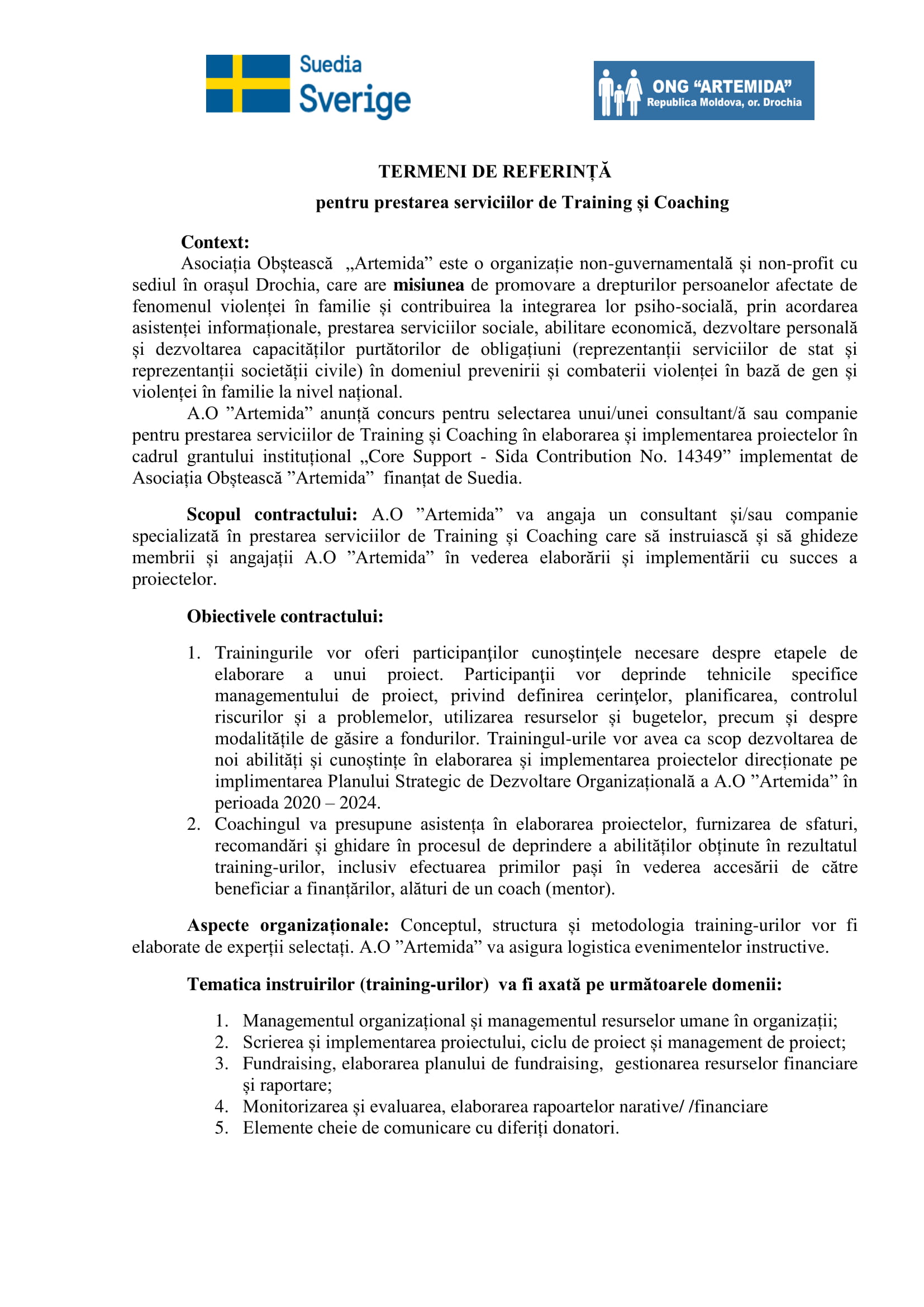 TR Servicii training și Coaching. RO 1