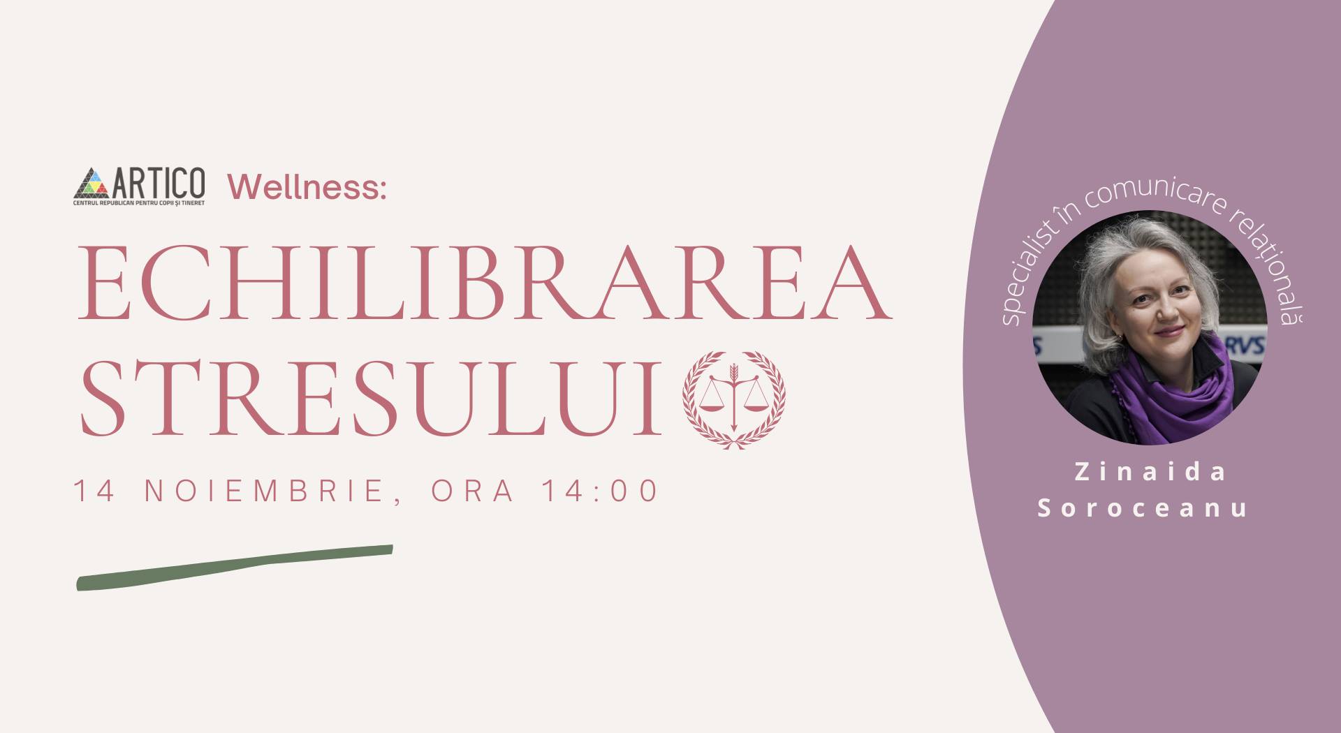 Sesiune de informare pentru tineri marca ARTICO Wellness, pe tema „Echilibrarea stresului”