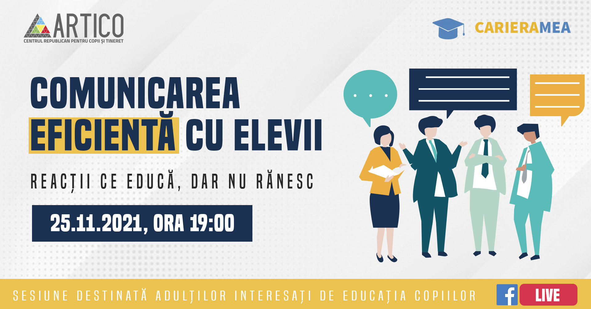 banner comunicarea eficienta cu copii