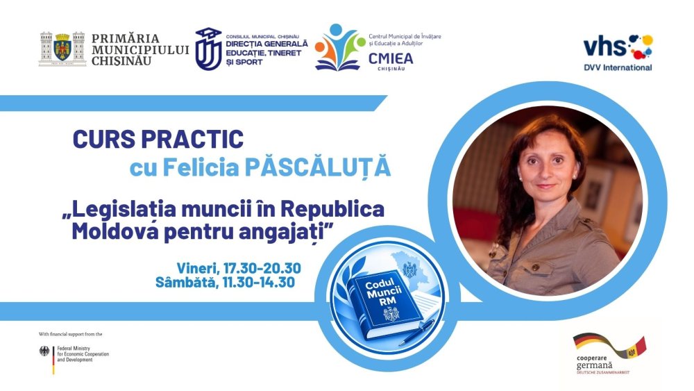 Curs „Legislația muncii în RM pentru angajați”